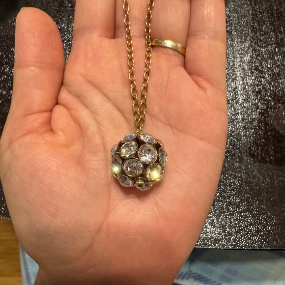 J. Crew Gold Disco Ball Necklace - Picture 4 of 5